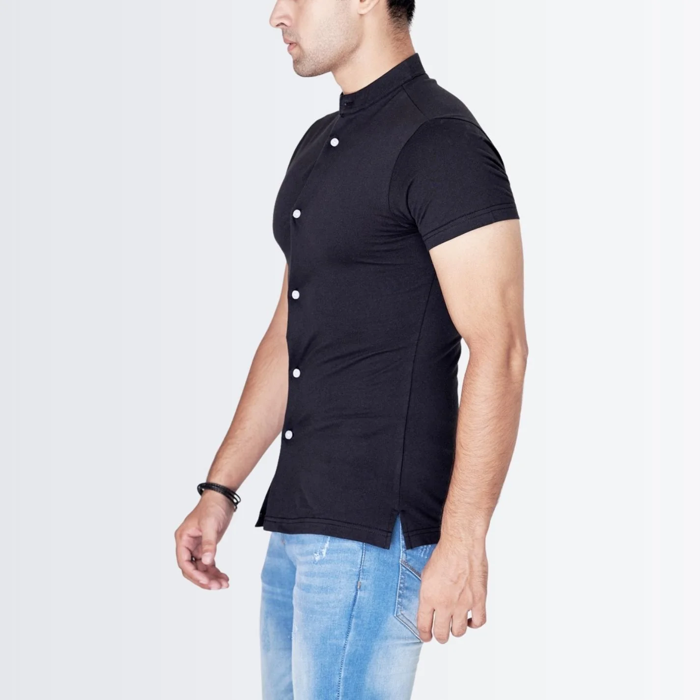 Button Down Black Slimfit Shirt - Image 4