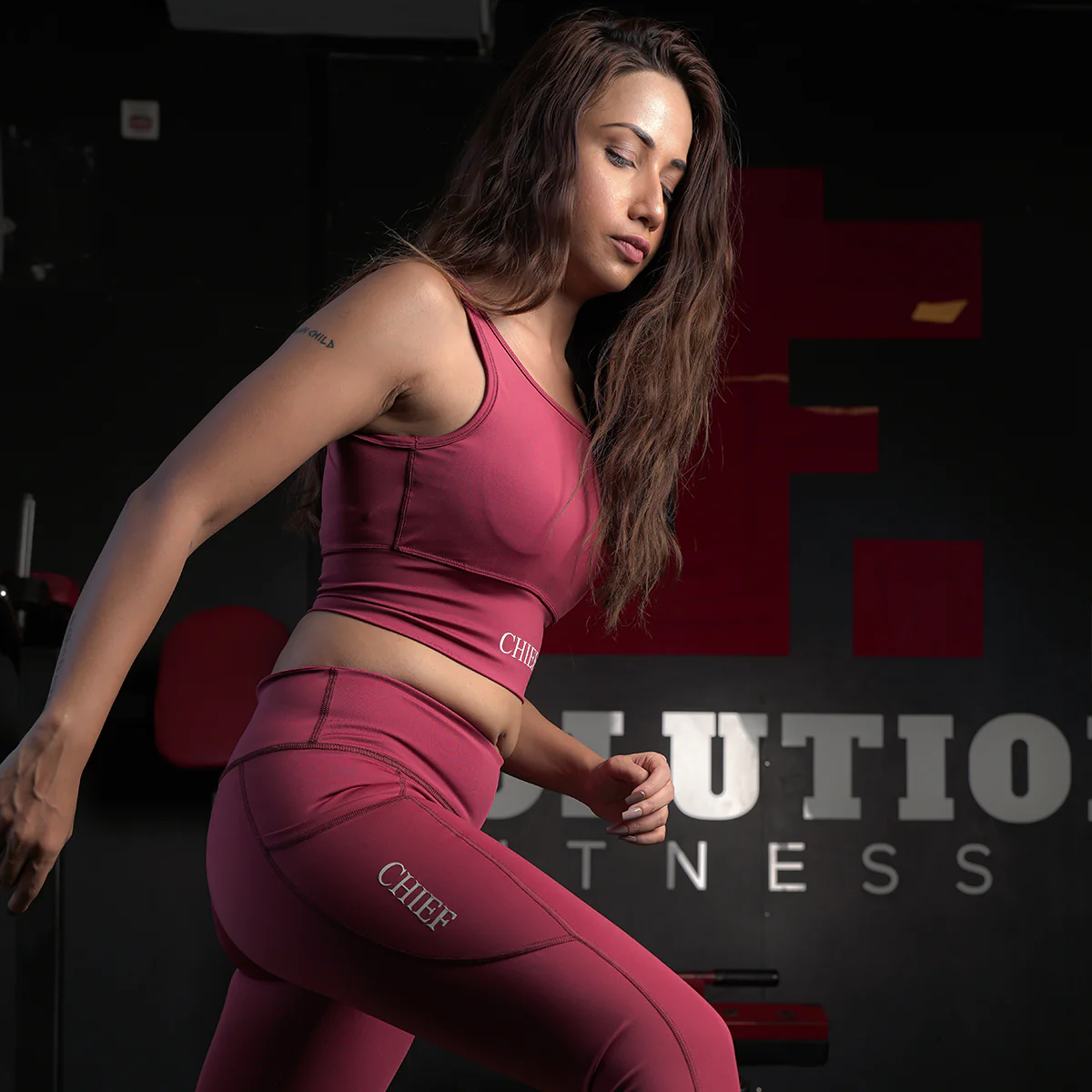 Enhance Sports Bra & Leggings Rosewood - Image 10