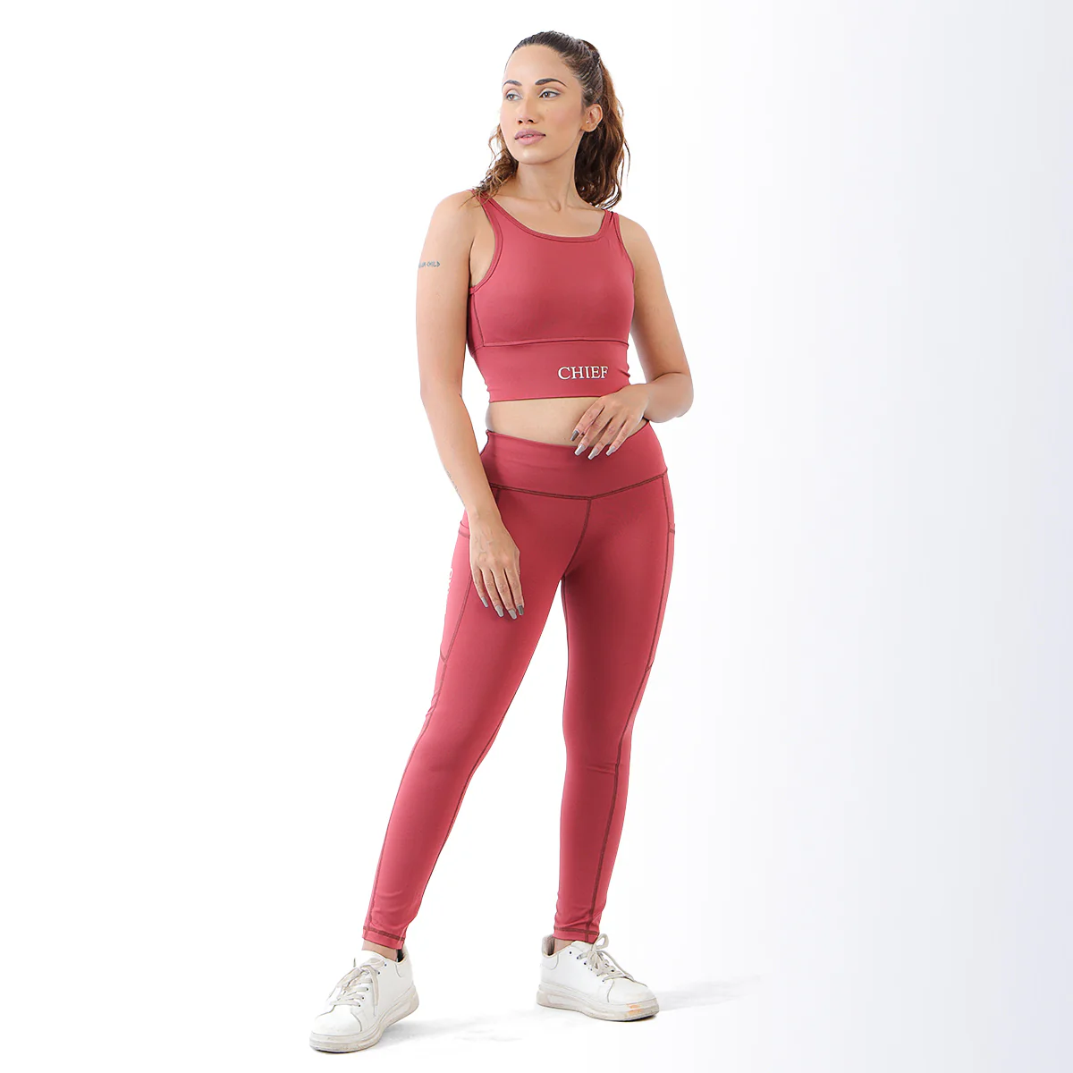 Enhance Sports Bra & Leggings Rosewood - Image 6
