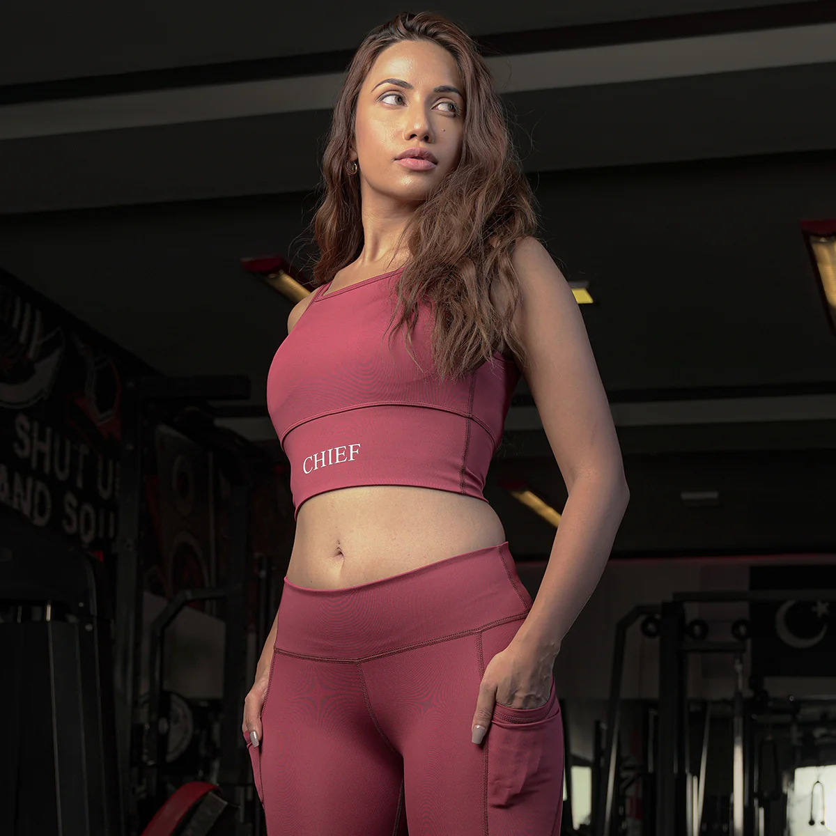 Enhance Sports Bra & Leggings Rosewood - Image 7