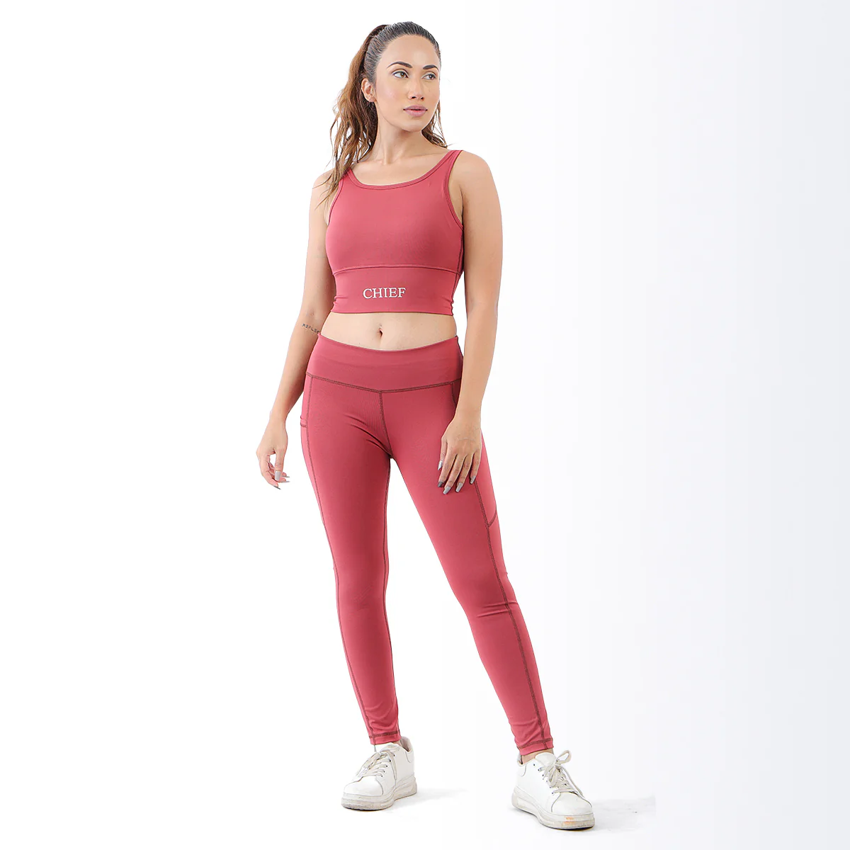 Enhance Sports Bra & Leggings Rosewood - Image 9