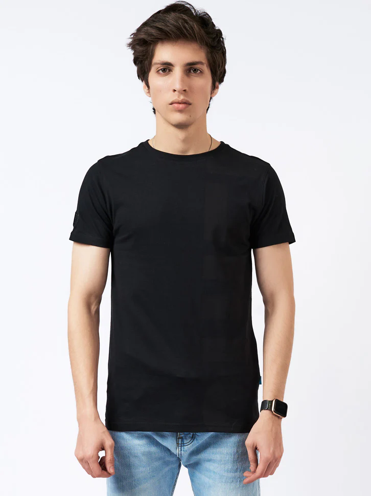 Men's Oversized Graphic T-Shirt Black - Image 3