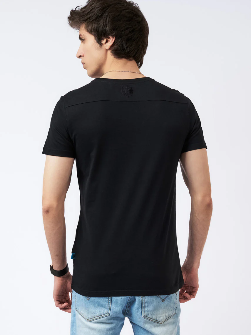 Men's Oversized Graphic T-Shirt Black - Image 4