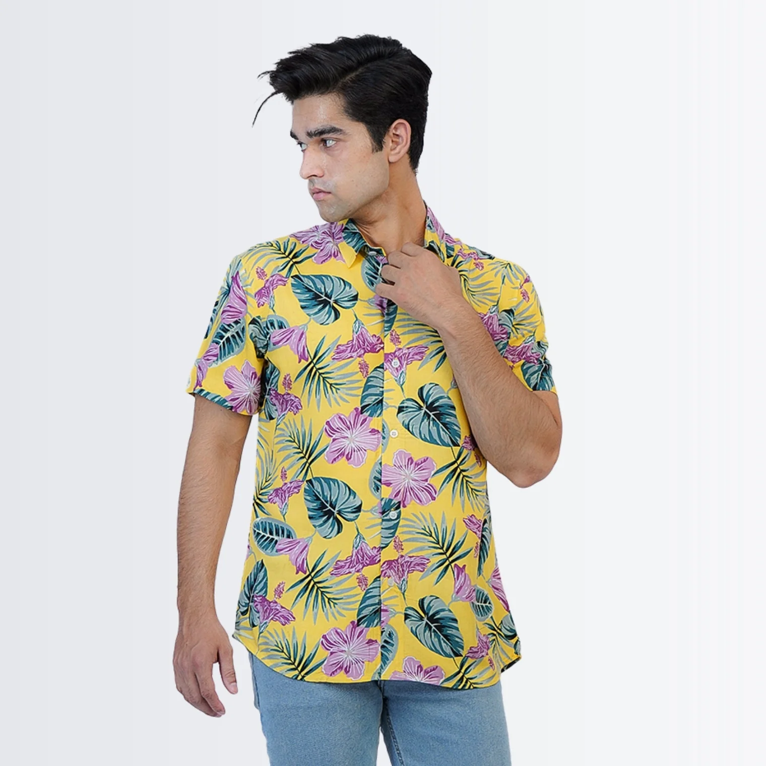 Multi Yellow Printed Shirt - Image 3