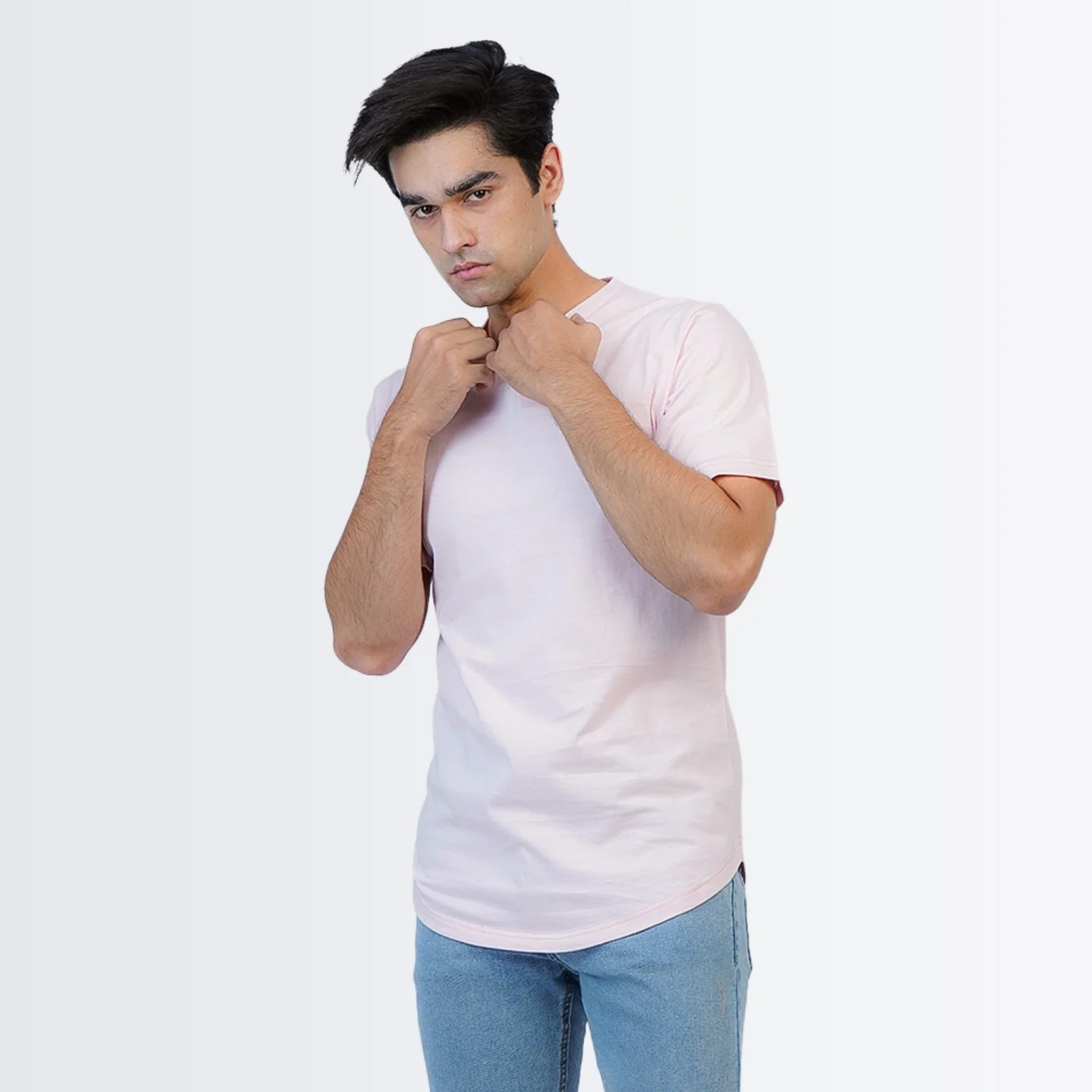 V Neck Tees Pink - Image 3