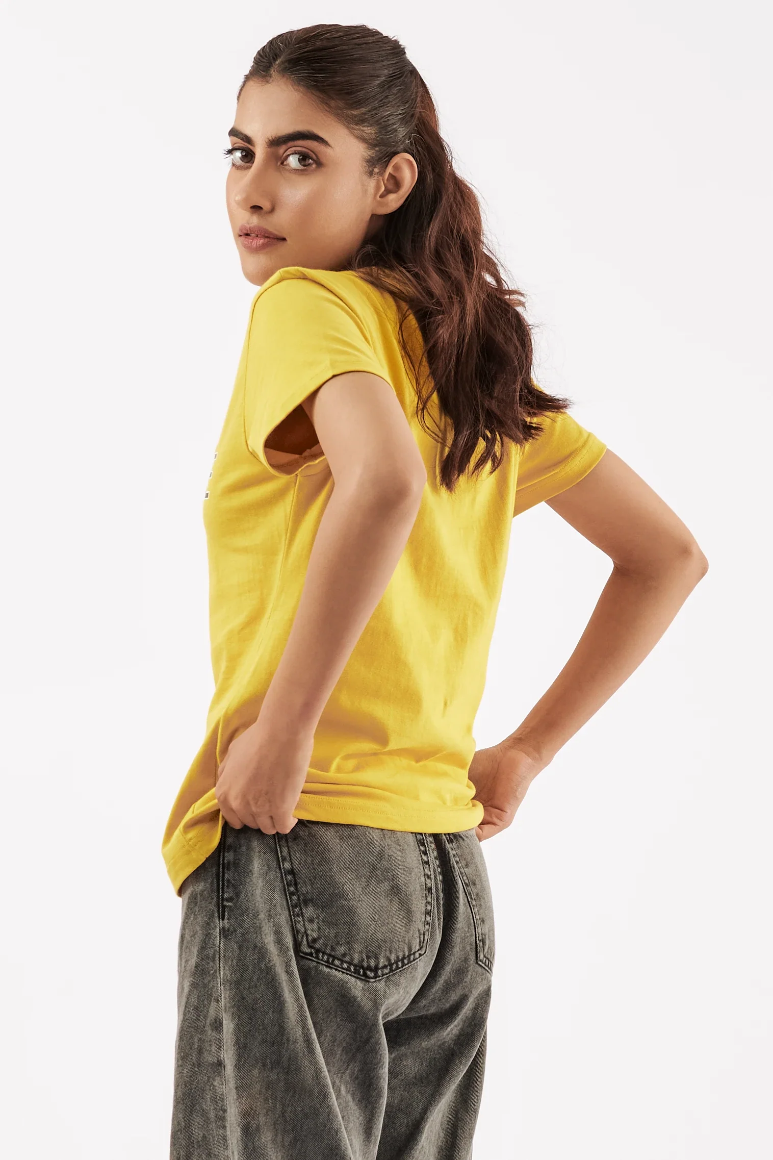 Women's Empowering T-Shirt Mustard - Image 3