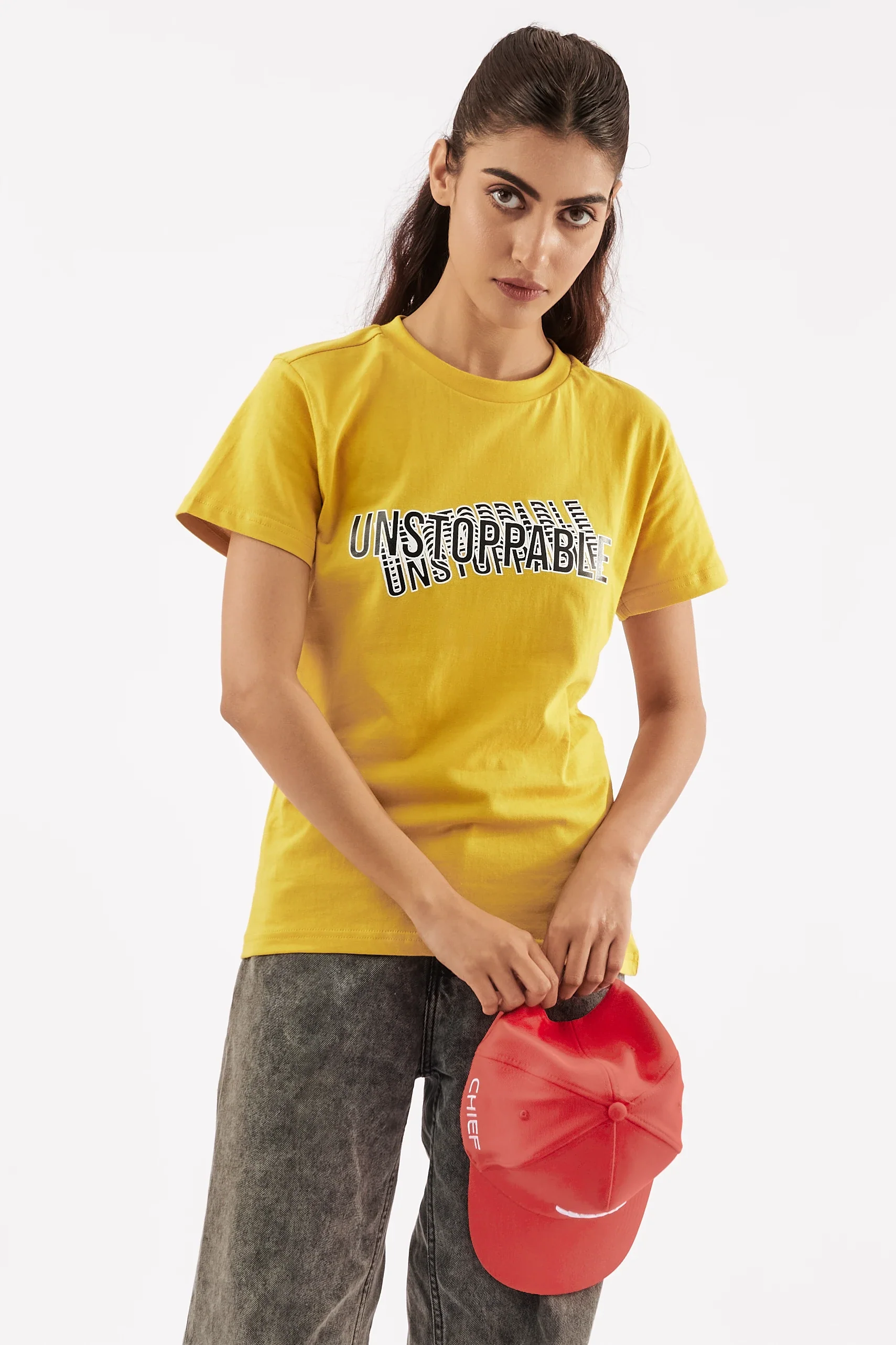Women's Empowering T-Shirt Mustard - Image 4