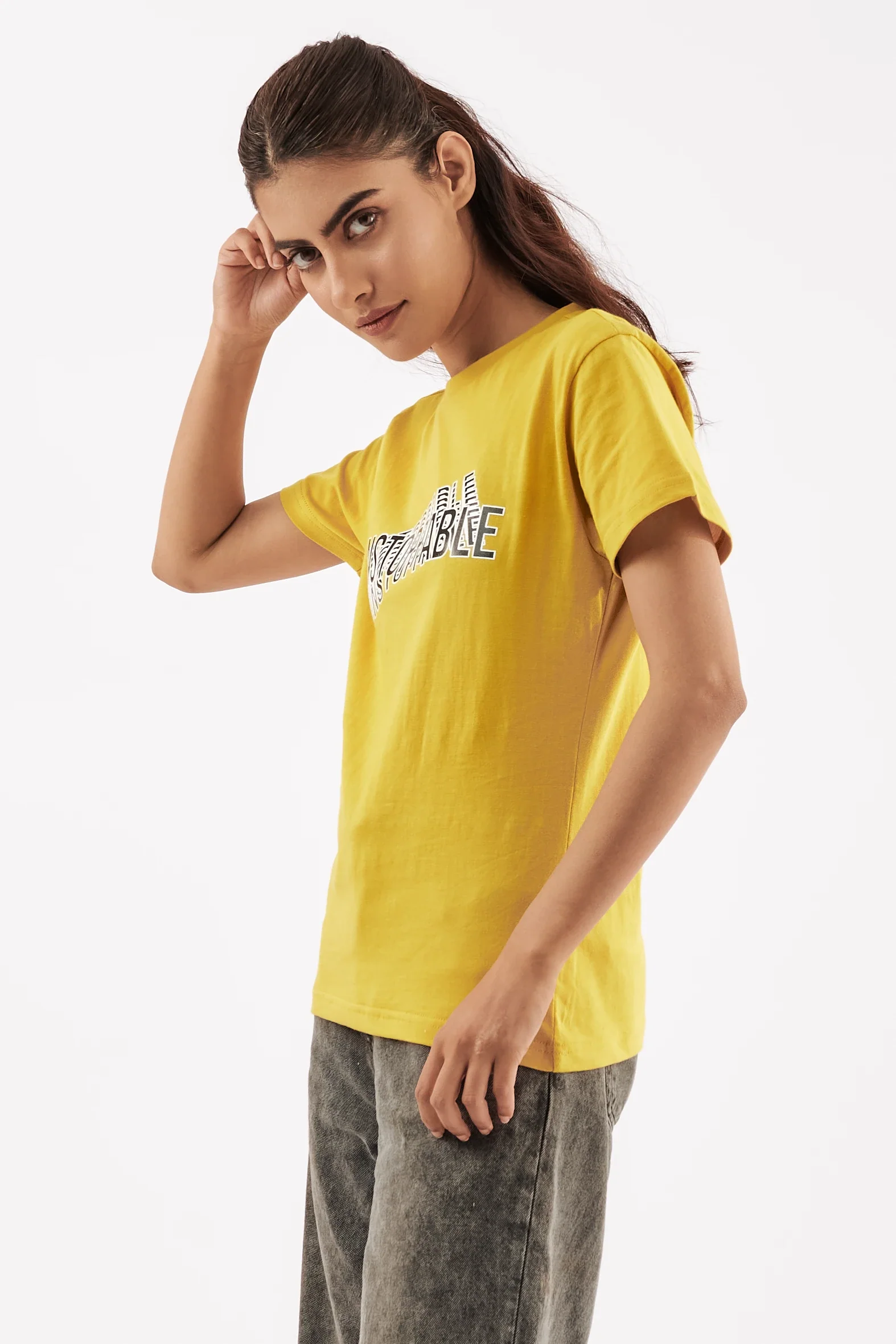 Women's Empowering T-Shirt Mustard - Image 6