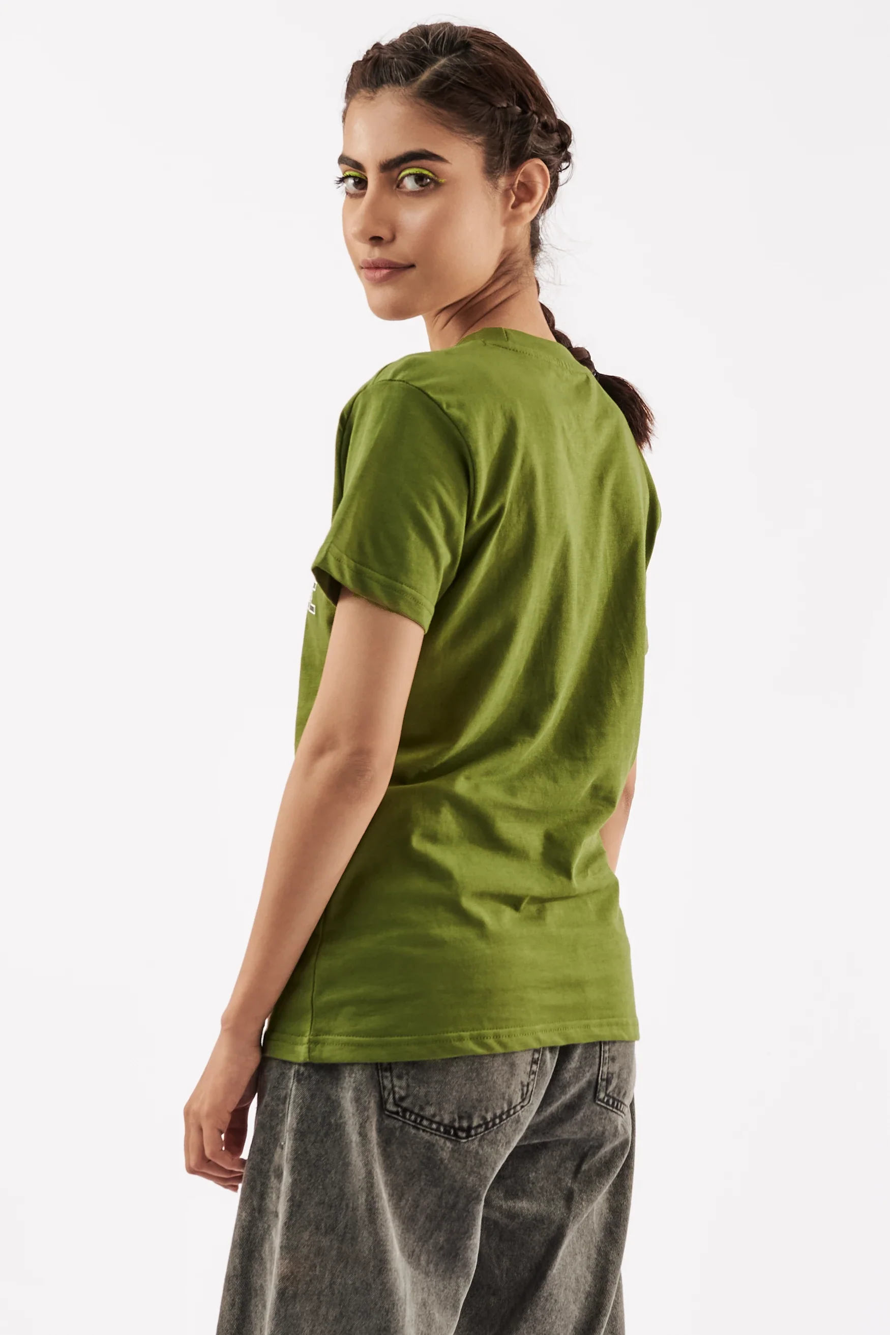 Women's Empowering T-Shirt Olive Green - Image 3