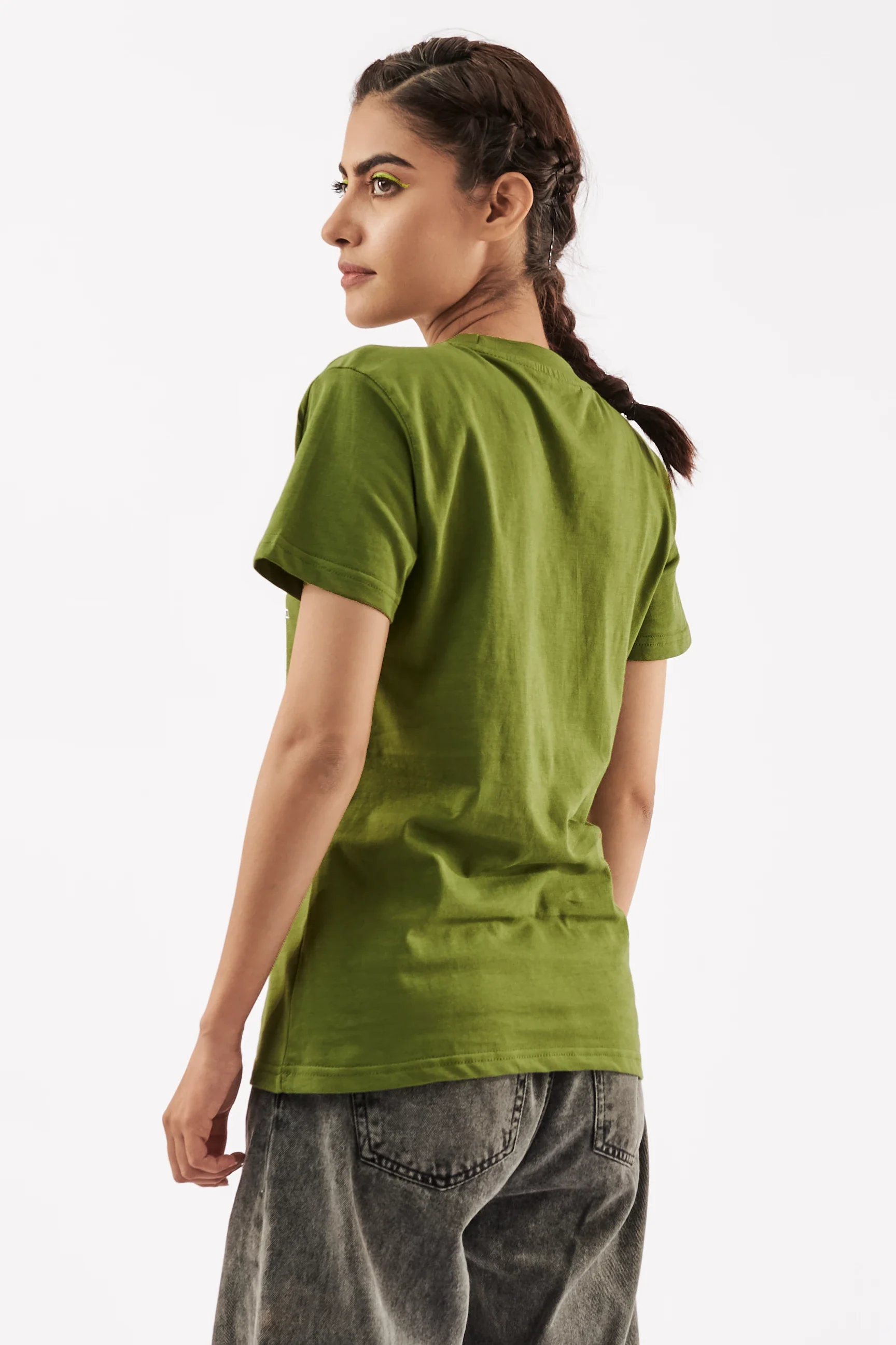 Women's Empowering T-Shirt Olive Green - Image 6