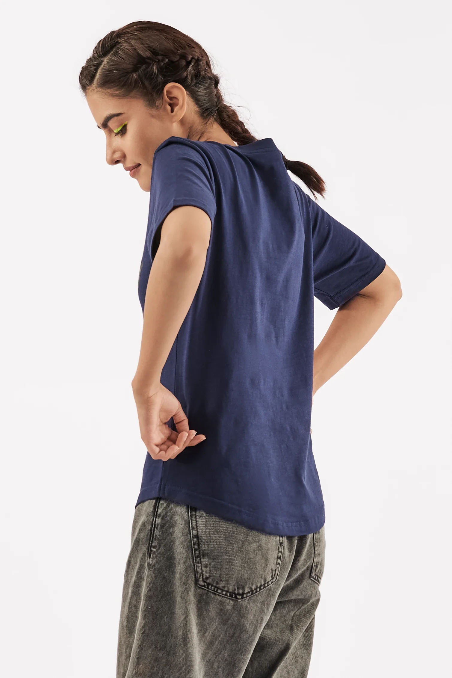 Women's Vacation Vibes T-Shirt Navy - Image 4